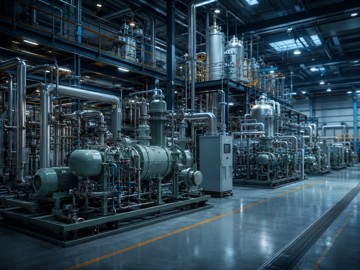 Industrial process compressor systems